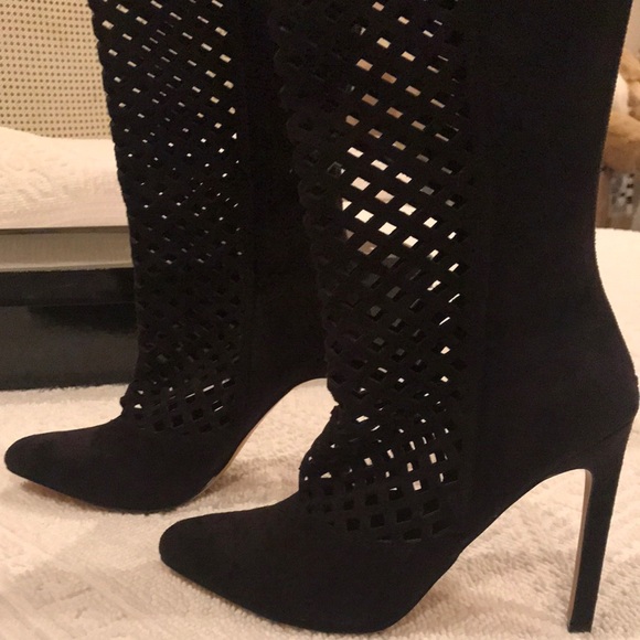 [Heart Soul] Suede Tall Black Boots | Size 9 - Picture 4 of 7